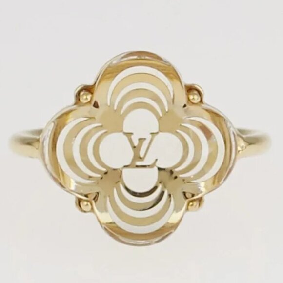 Louis Vuitton A La Folie Resin Cocktail Ring Size 5 - Picture 1 of 4